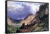 Storm in the Rockies, Mt. Rosalie-Albert Bierstadt-Framed Stretched Canvas