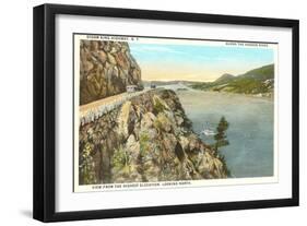 Storm King Highway, Hudson River, New York-null-Framed Art Print