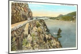 Storm King Highway, Hudson River, New York-null-Mounted Art Print