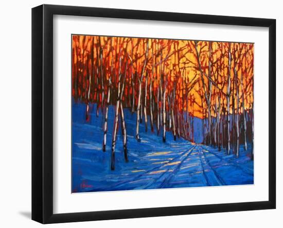 Storm King Mountain in the Snow-Patty Baker-Framed Art Print