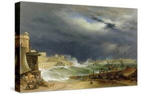 Storm, Malta, 1850-John or Giovanni Schranz-Stretched Canvas