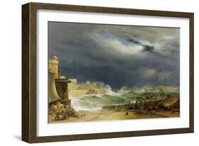 Storm, Malta, 1850-John or Giovanni Schranz-Framed Giclee Print