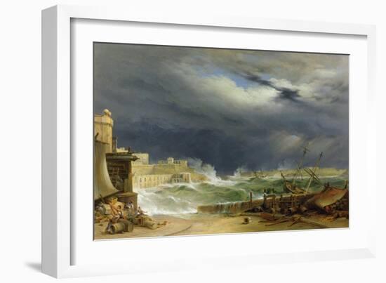 Storm, Malta, 1850-John or Giovanni Schranz-Framed Giclee Print