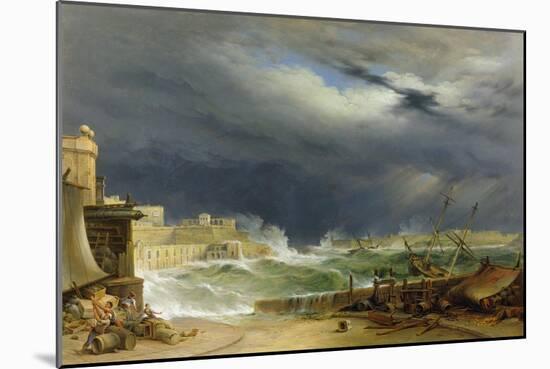 Storm, Malta, 1850-John or Giovanni Schranz-Mounted Giclee Print