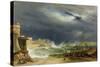 Storm, Malta, 1850-John or Giovanni Schranz-Stretched Canvas