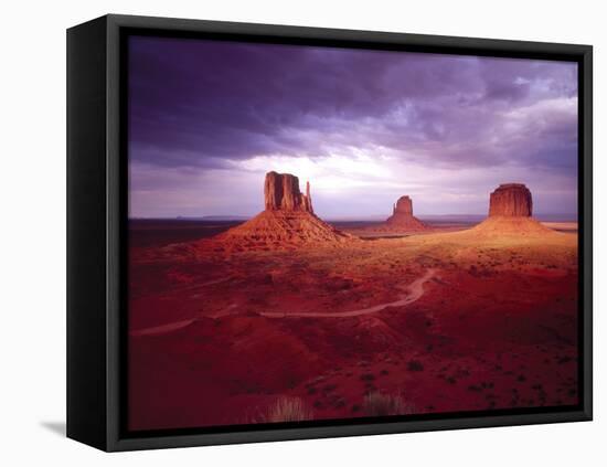 Storm Monument Valley UT \ AZ USA-null-Framed Stretched Canvas