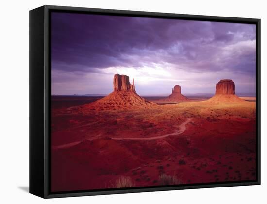 Storm Monument Valley UT \ AZ USA-null-Framed Stretched Canvas