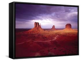 Storm Monument Valley UT \ AZ USA-null-Framed Stretched Canvas