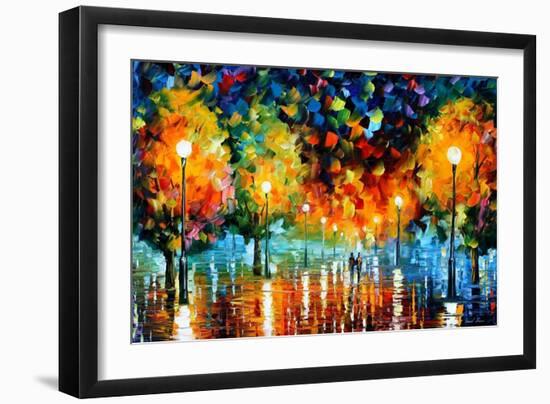 Storm Of Happiness-Leonid Afremov-Framed Art Print