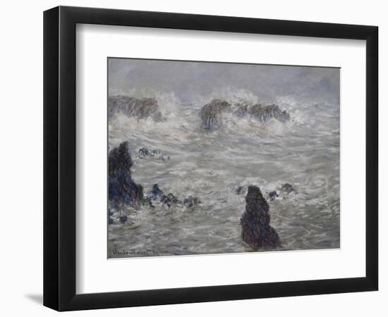 Storm off Belle-Ile-Claude Monet-Framed Giclee Print