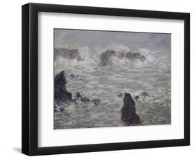 Storm off Belle-Ile-Claude Monet-Framed Giclee Print