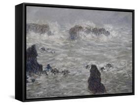 Storm off Belle-Ile-Claude Monet-Framed Stretched Canvas