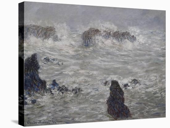 Storm off Belle-Ile-Claude Monet-Stretched Canvas