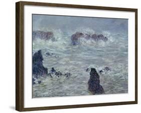 Storm, off the Coast of Belle-Ile, 1886-Claude Monet-Framed Giclee Print