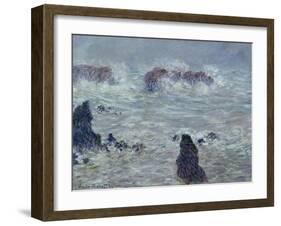 Storm, off the Coast of Belle-Ile, 1886-Claude Monet-Framed Giclee Print