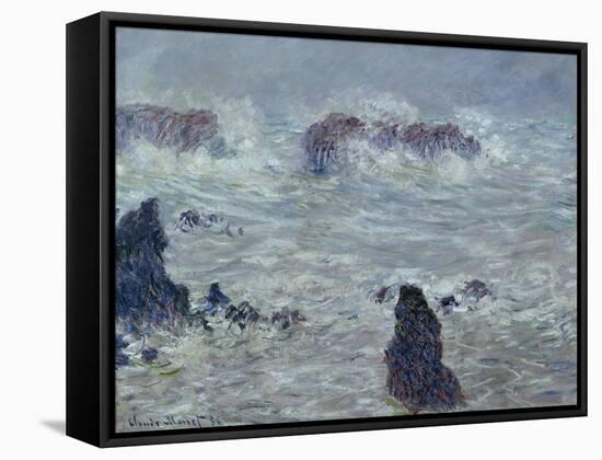 Storm, off the Coast of Belle-Ile, 1886-Claude Monet-Framed Stretched Canvas
