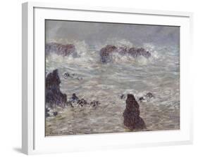 Storm, Off the Coast of Belle-Ile, 1886-Claude Monet-Framed Giclee Print