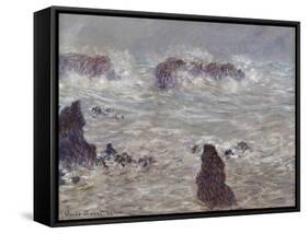 Storm, Off the Coast of Belle-Ile, 1886-Claude Monet-Framed Stretched Canvas