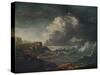 Storm on a Scottish Loch, 19th century, (1917)-John Thomson-Stretched Canvas