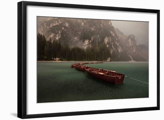 Storm on Braies-Marco Tagliarino-Framed Photographic Print