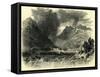 Storm on Lake Como Italy-null-Framed Stretched Canvas