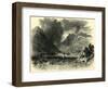 Storm on Lake Como Italy-null-Framed Giclee Print