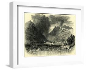 Storm on Lake Como Italy-null-Framed Giclee Print
