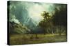 Storm on Laramie Peak-Albert Bierstadt-Stretched Canvas