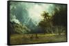 Storm on Laramie Peak-Albert Bierstadt-Framed Stretched Canvas