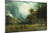 Storm on Laramie Peak-Albert Bierstadt-Mounted Giclee Print