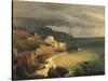 Storm on the Amalfi Coast and Gulf of Naples-Giacinto Gigante-Stretched Canvas