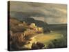 Storm on the Amalfi Coast and Gulf of Naples-Giacinto Gigante-Stretched Canvas