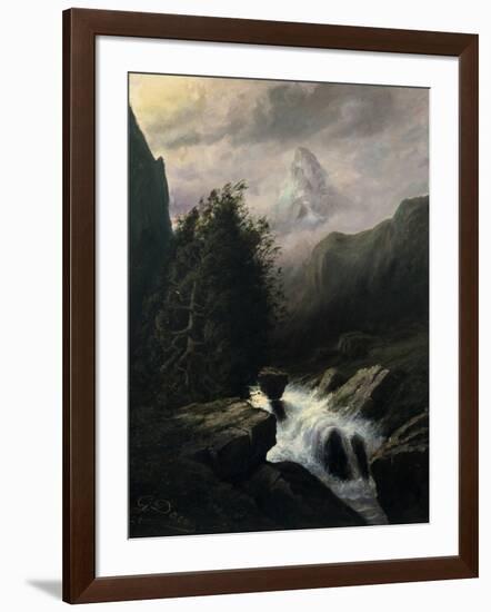 Storm on the Cervin Mountain, 19th Century-Gustave Dor?-Framed Giclee Print