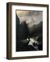 Storm on the Cervin Mountain, 19th Century-Gustave Dor?-Framed Giclee Print