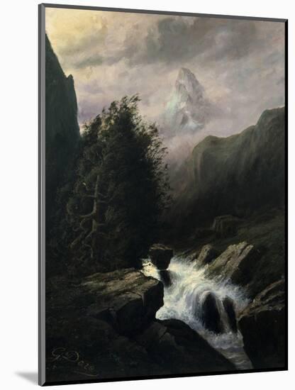 Storm on the Cervin Mountain, 19th Century-Gustave Dor?-Mounted Giclee Print