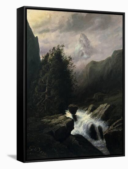 Storm on the Cervin Mountain, 19th Century-Gustave Dor?-Framed Stretched Canvas