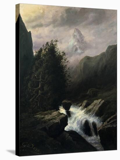Storm on the Cervin Mountain, 19th Century-Gustave Dor?-Stretched Canvas