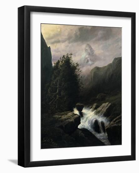 Storm on the Cervin Mountain, 19th Century-Gustave Dor?-Framed Giclee Print