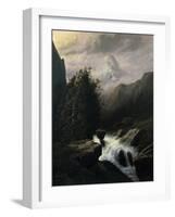 Storm on the Cervin Mountain, 19th Century-Gustave Dor?-Framed Giclee Print