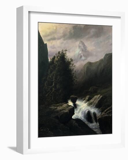 Storm on the Cervin Mountain, 19th Century-Gustave Dor?-Framed Giclee Print