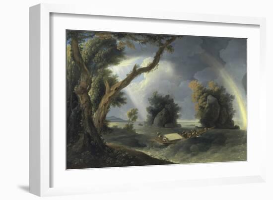 Storm on the Ganges, with Mrs Hastings Near the Colgon Rocks, C.1790-William Hodges-Framed Giclee Print