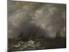 Storm on the Meuse River-Hendrick Martensz Sorgh-Mounted Art Print