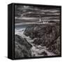 Storm on the Rocks-Margo Starkey-Framed Stretched Canvas