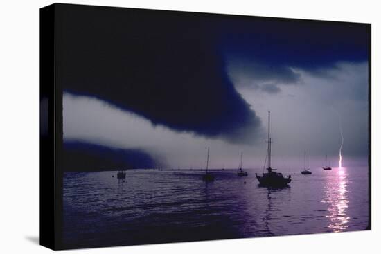 Storm over Hook Mountain-Robert Goldwitz-Stretched Canvas