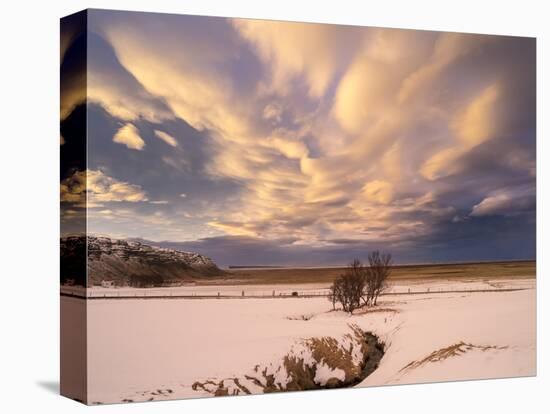 Storm over Oraefi Near Vatnajokull NP During Winter-Martin Zwick-Stretched Canvas