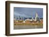 Storm over Portland and Willamette River, Portland, Oregon.-Craig Tuttle-Framed Photographic Print