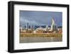 Storm over Portland and Willamette River, Portland, Oregon.-Craig Tuttle-Framed Photographic Print