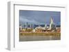 Storm over Portland and Willamette River, Portland, Oregon.-Craig Tuttle-Framed Photographic Print