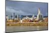 Storm over Portland and Willamette River, Portland, Oregon.-Craig Tuttle-Mounted Photographic Print