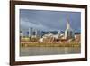 Storm over Portland and Willamette River, Portland, Oregon.-Craig Tuttle-Framed Photographic Print